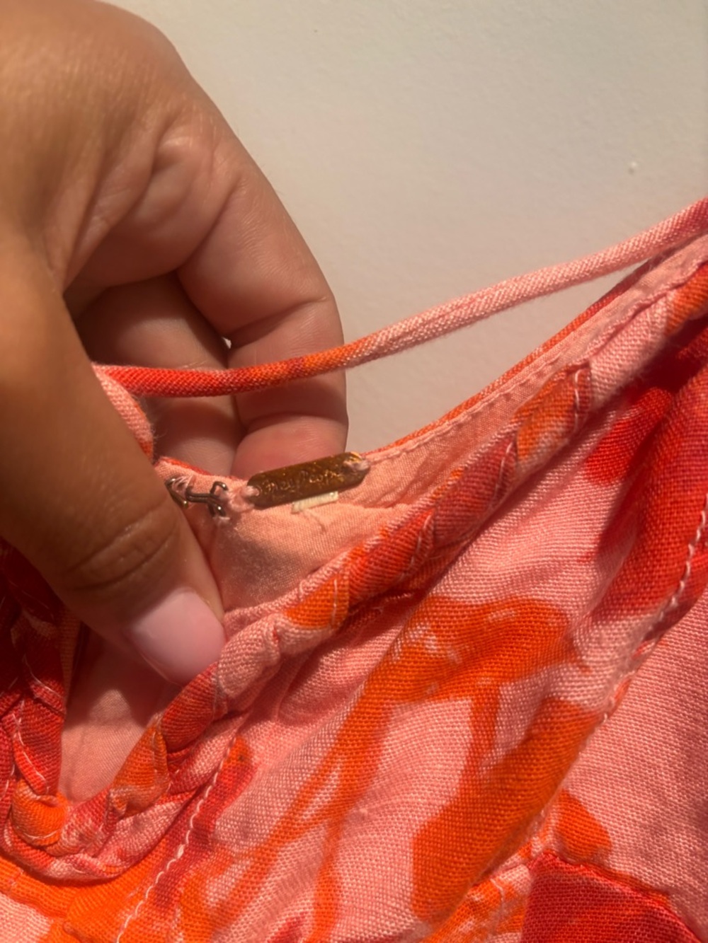 Free People Pink Mini Dress with Red Floral Print - Picture 4 of 5